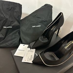 YSL SAINT LAURENT SCARPA DONNA BLACK SIZE 36 ITALY